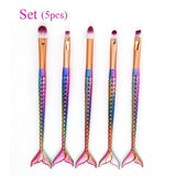 5PCS Make Up Foundation Eyebrow Eyeliner Blush Cosmetic Concealer Brushes